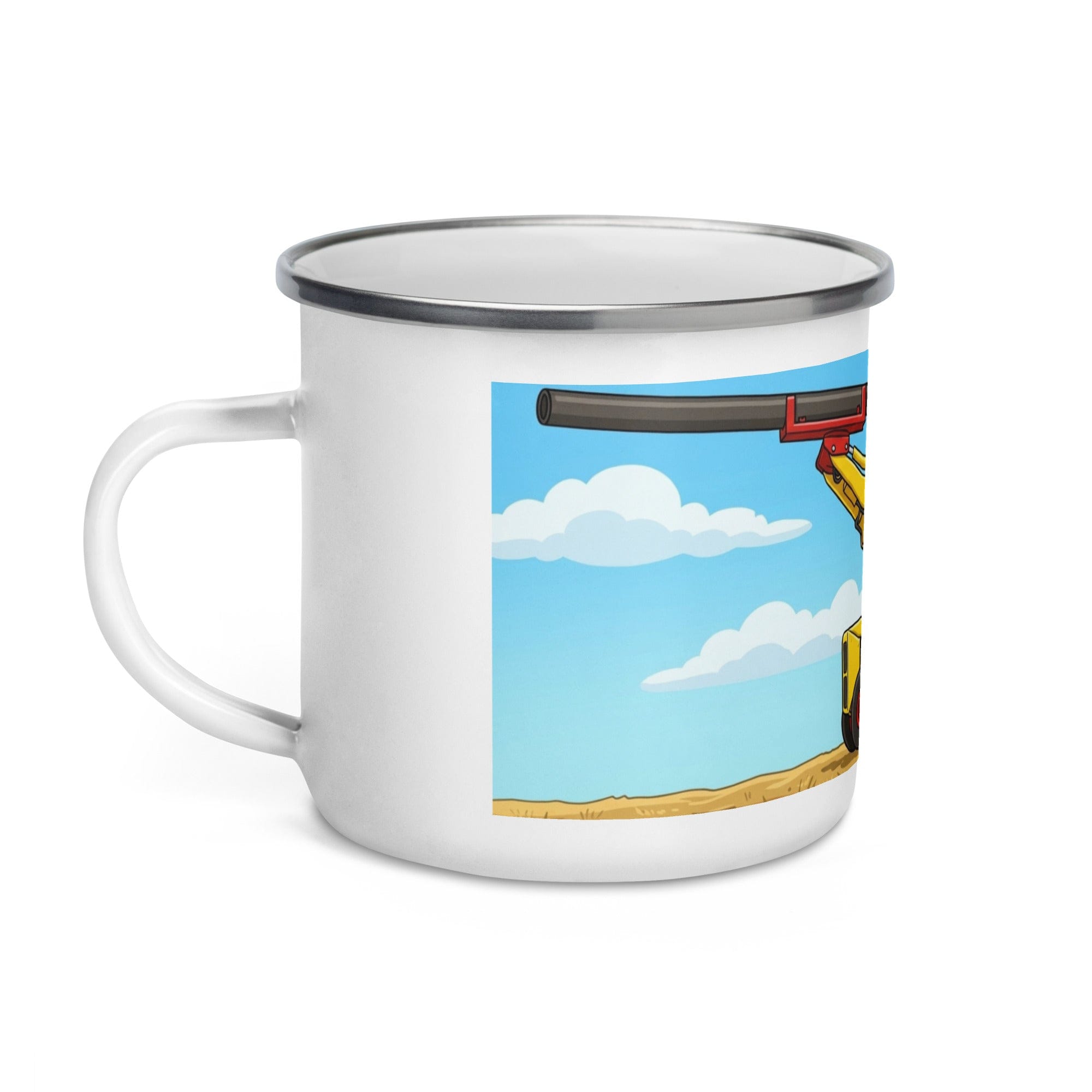 The Tractor Mugs Store JCB 3C 'Poleman' | Enamel Mug Quality Farmers Merch