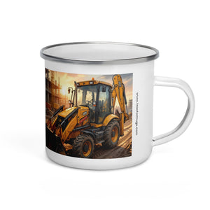 The Tractor Mugs Store JCB 3CX 2005 | Enamel Mug Quality Farmers Merch