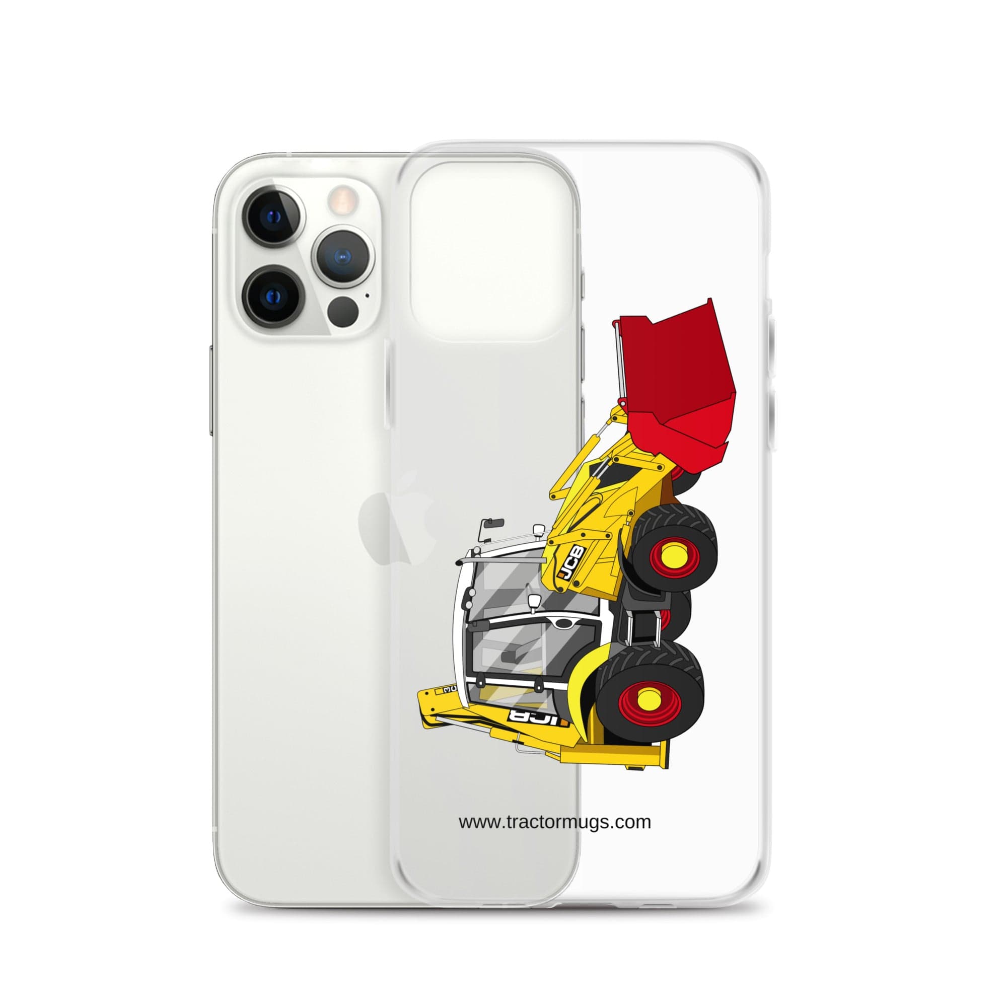 The Tractor Mugs Store JCB 3CX 70th Anniversary Edition | Clear Case for iPhone® Quality Farmers Merch