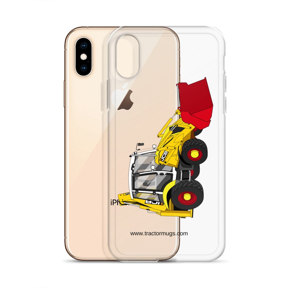 The Tractor Mugs Store JCB 3CX 70th Anniversary Edition | Clear Case for iPhone® Quality Farmers Merch