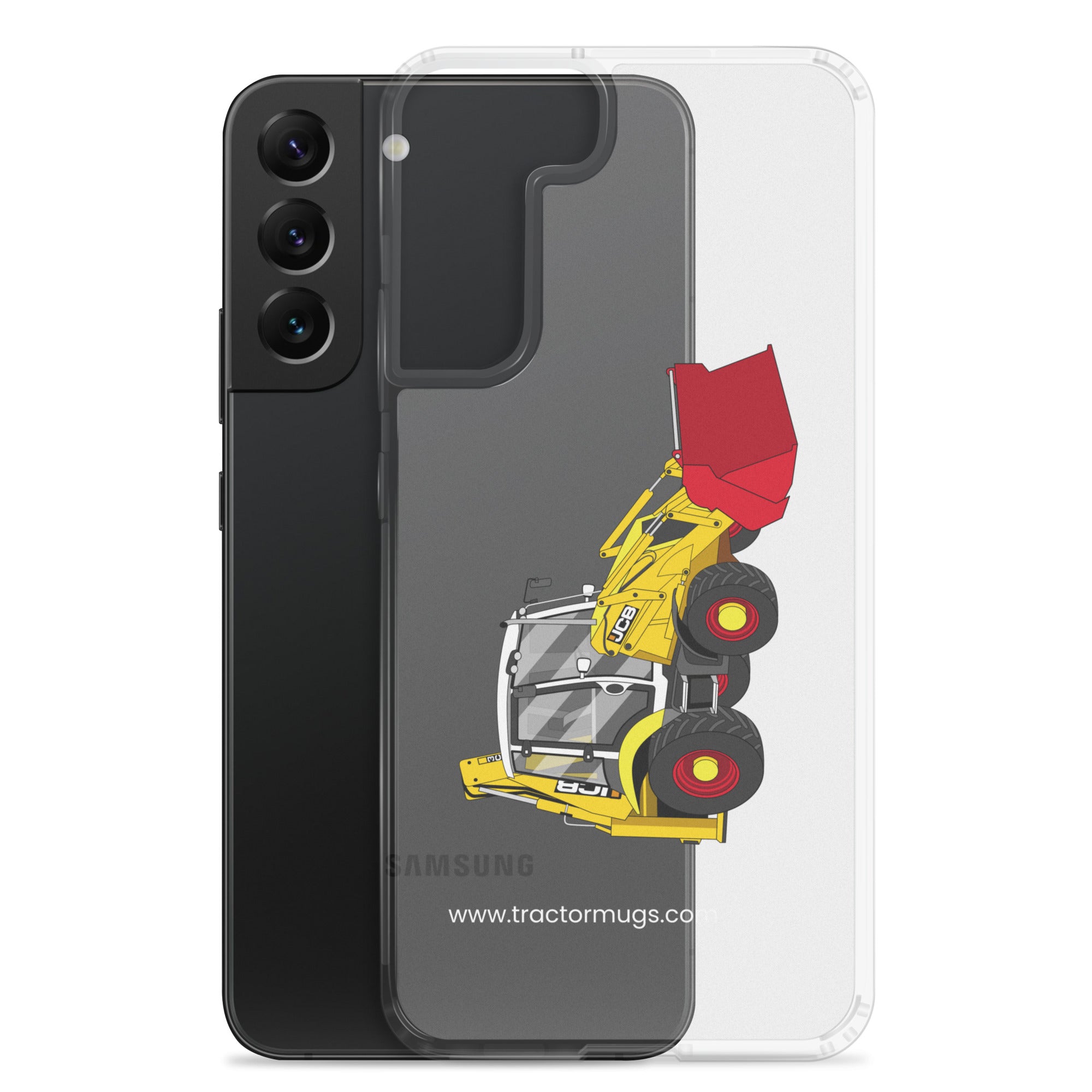 The Tractor Mugs Store JCB 3CX 70th Anniversary Edition | Clear Case for Samsung® Quality Farmers Merch