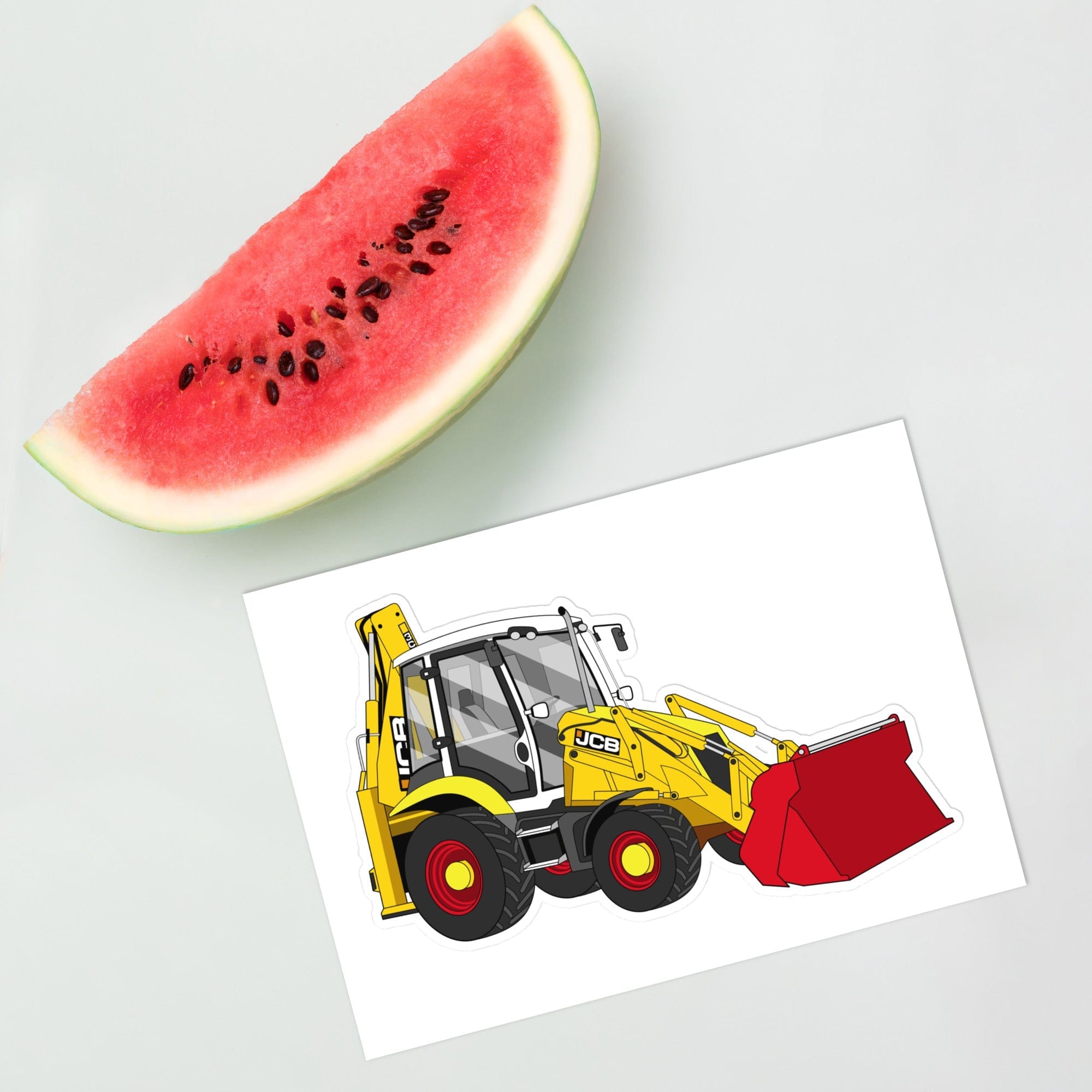 The Tractor Mugs Store JCB 3CX 70th Anniversary Edition | Sticker sheet Quality Farmers Merch