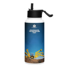 The Tractor Mugs Store JCB 3CX Sitemaster Advert (1988) | Stainless steel water bottle with a straw lid Quality Farmers Merch