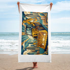 The Tractor Mugs Store JCB 3CX TURBO | Art Deco Towel Quality Farmers Merch