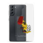 The Tractor Mugs Store JCB 3CX White Cabin 2WD | Clear Case for Samsung® Quality Farmers Merch