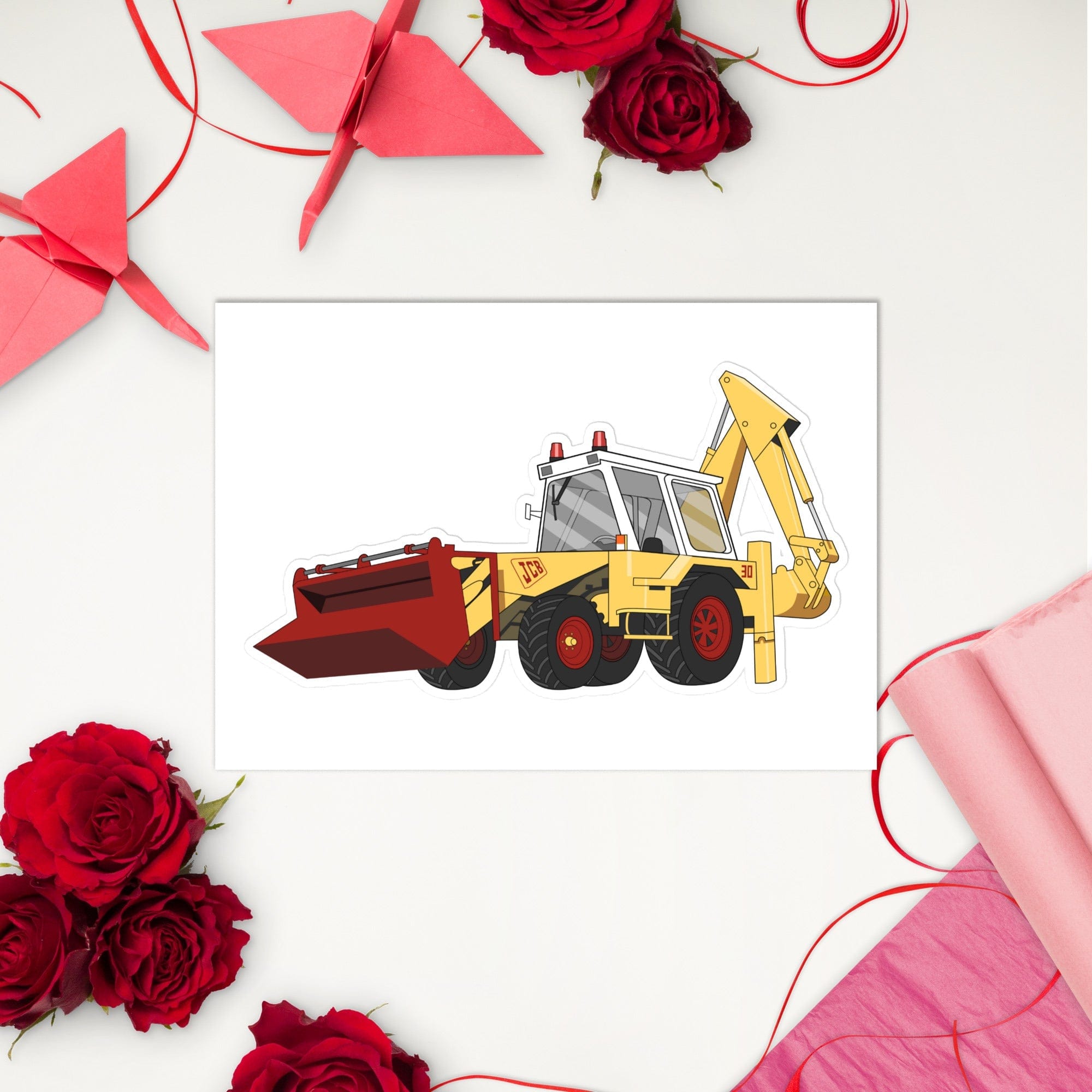 The Tractor Mugs Store JCB 3D (1975) | Sticker sheet Quality Farmers Merch