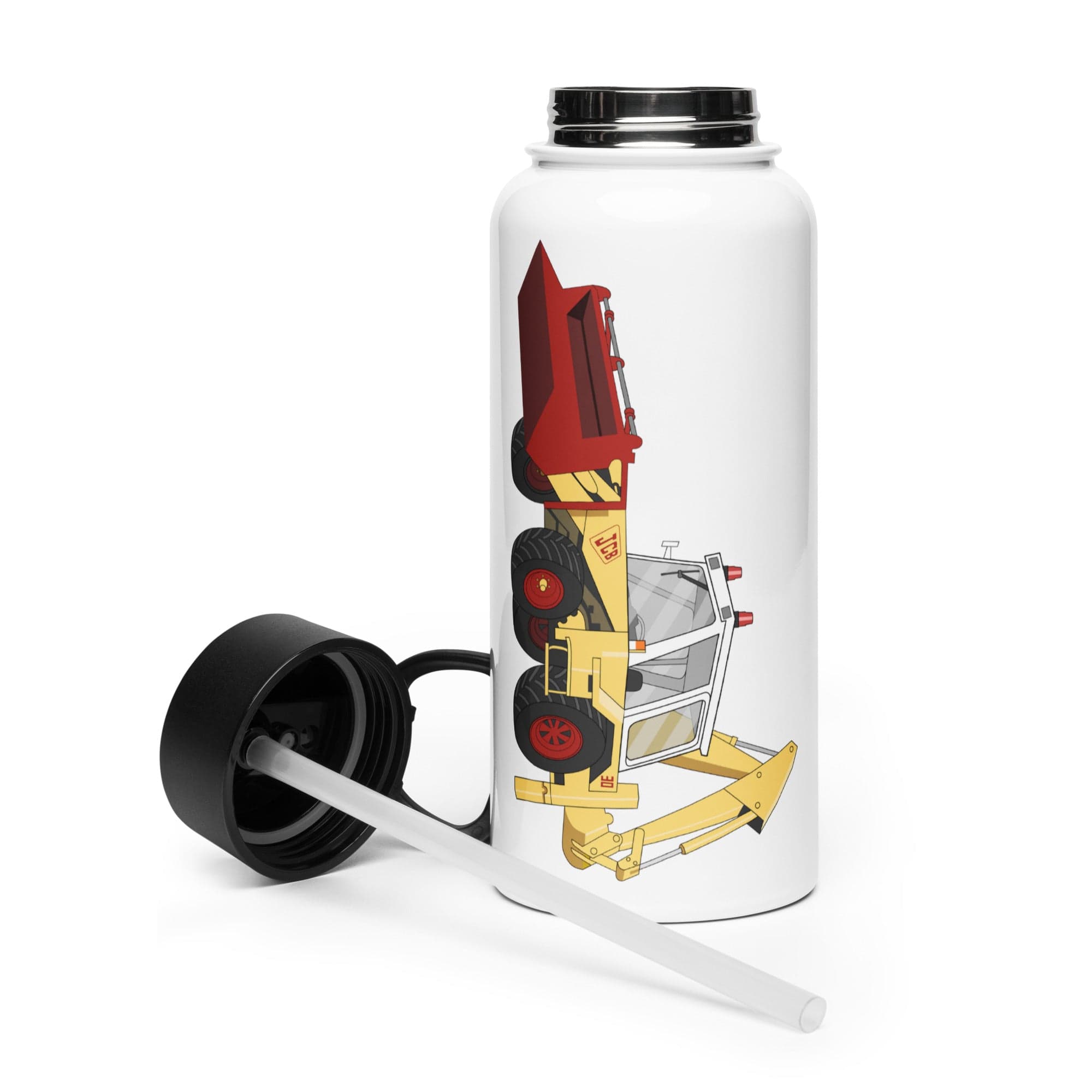 The Tractor Mugs Store JCB 3D | Stainless Steel Water Bottle Quality Farmers Merch
