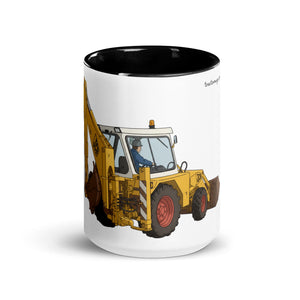 The Tractor Mugs Store JCB 3D Working | Mug with Colour Inside Quality Farmers Merch