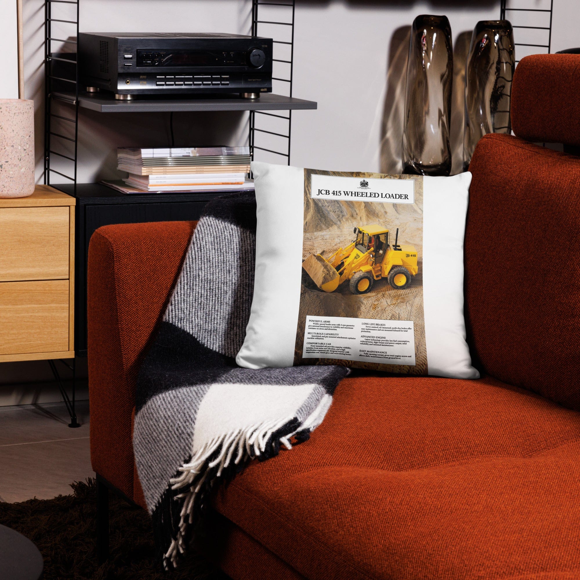 The Tractor Mugs Store JCB 415 Loader Advert | Pillow Case Quality Farmers Merch