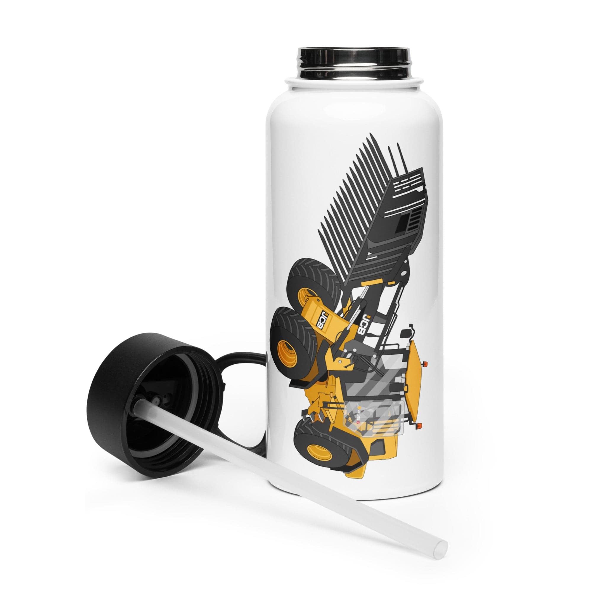 The Tractor Mugs Store JCB 435 S Farm Master | Stainless Steel Water Bottle Quality Farmers Merch