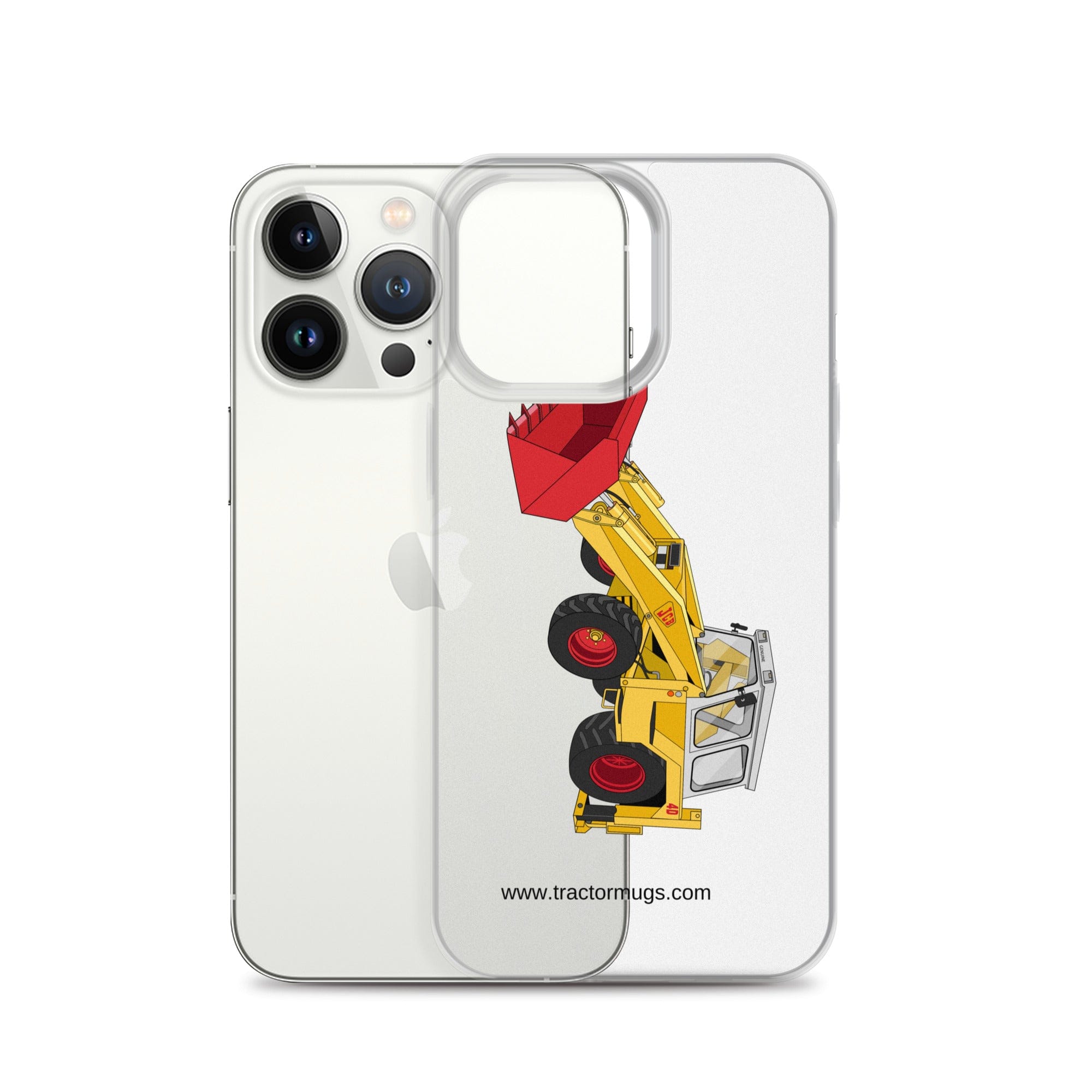 The Tractor Mugs Store JCB 4D Backhoe | Clear Case for iPhone® Quality Farmers Merch