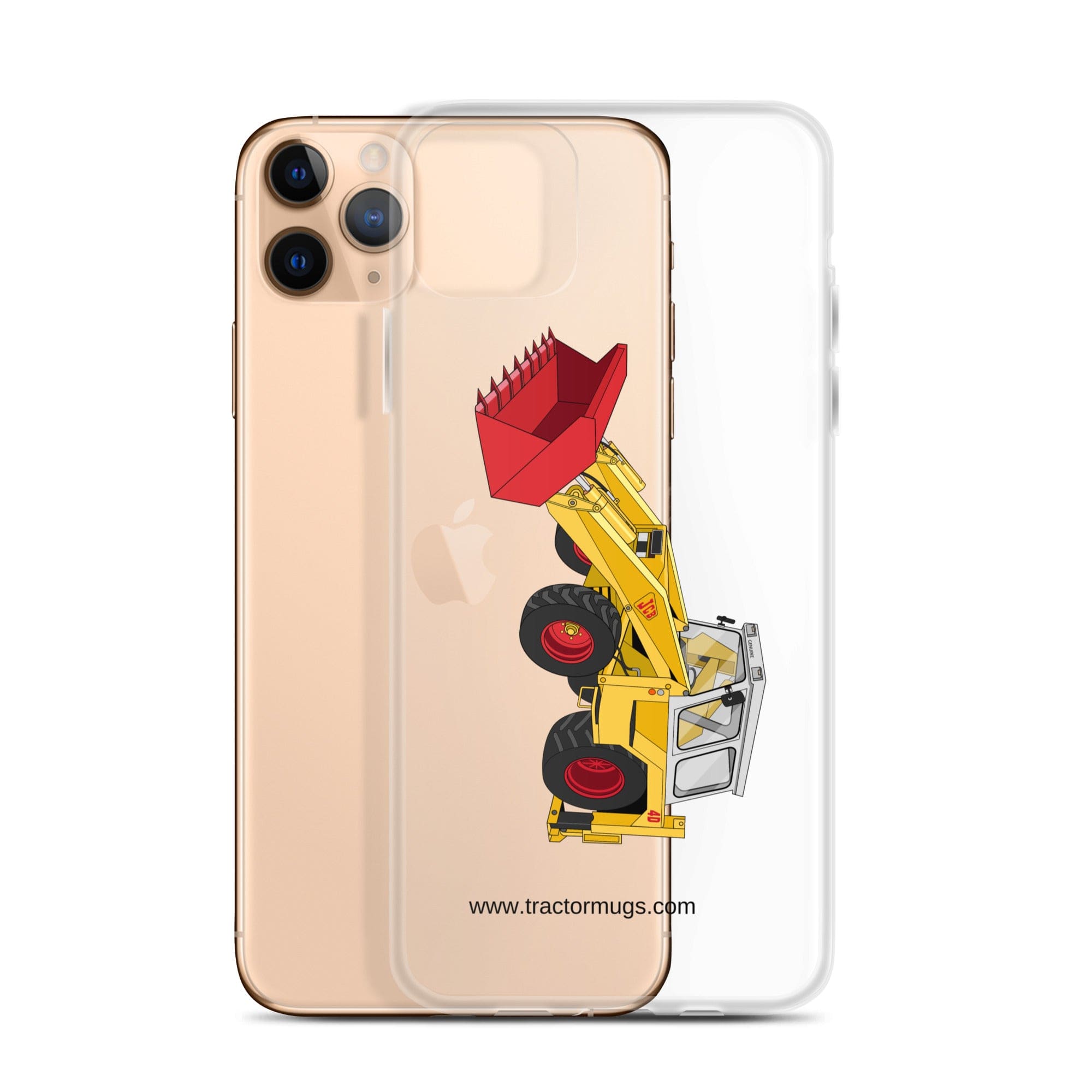 The Tractor Mugs Store JCB 4D Backhoe | Clear Case for iPhone® Quality Farmers Merch