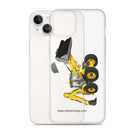 The Tractor Mugs Store JCB 5CX Backhoe | Clear Case for iPhone® Quality Farmers Merch