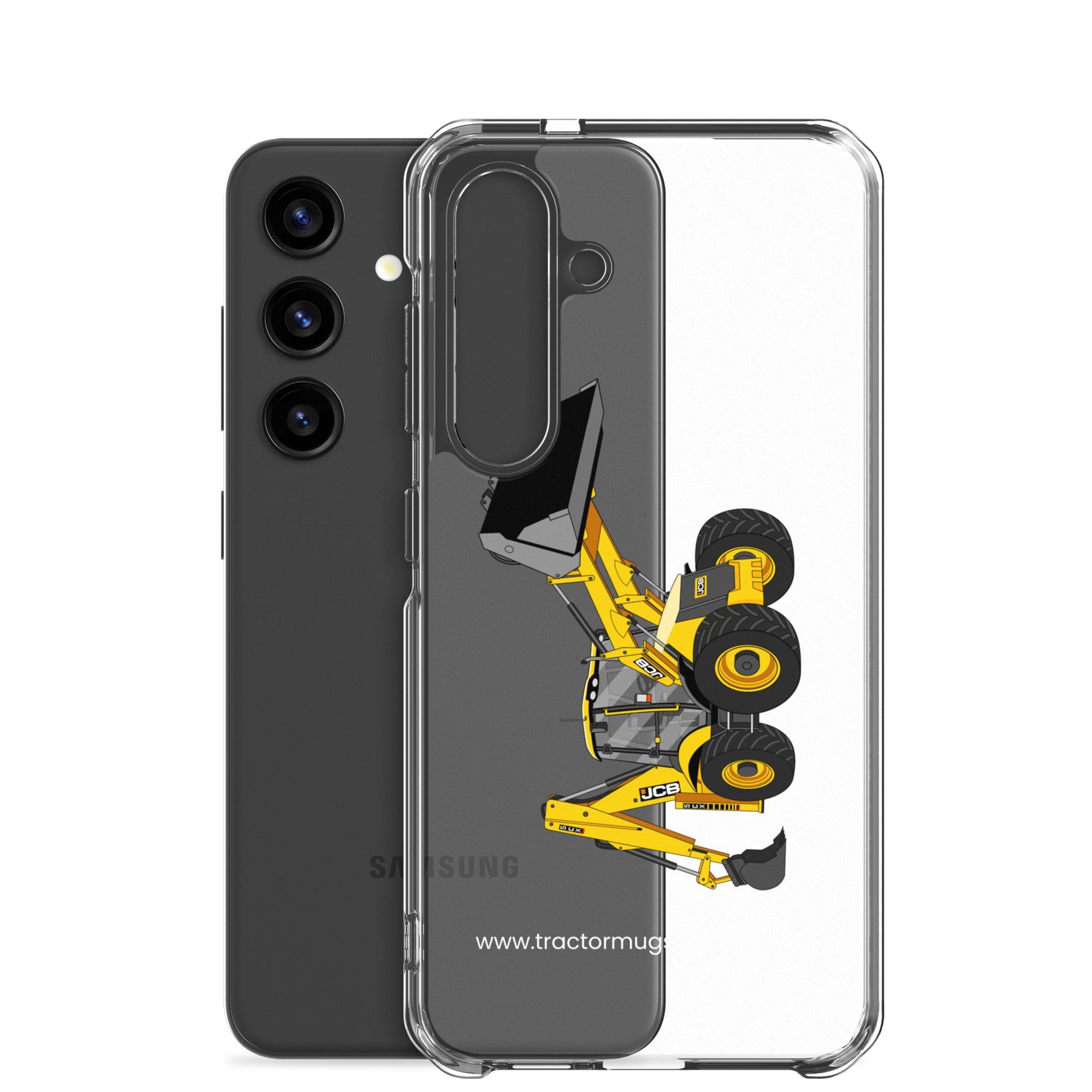 The Tractor Mugs Store JCB 5CX Backhoe | Clear Case for Samsung® Quality Farmers Merch