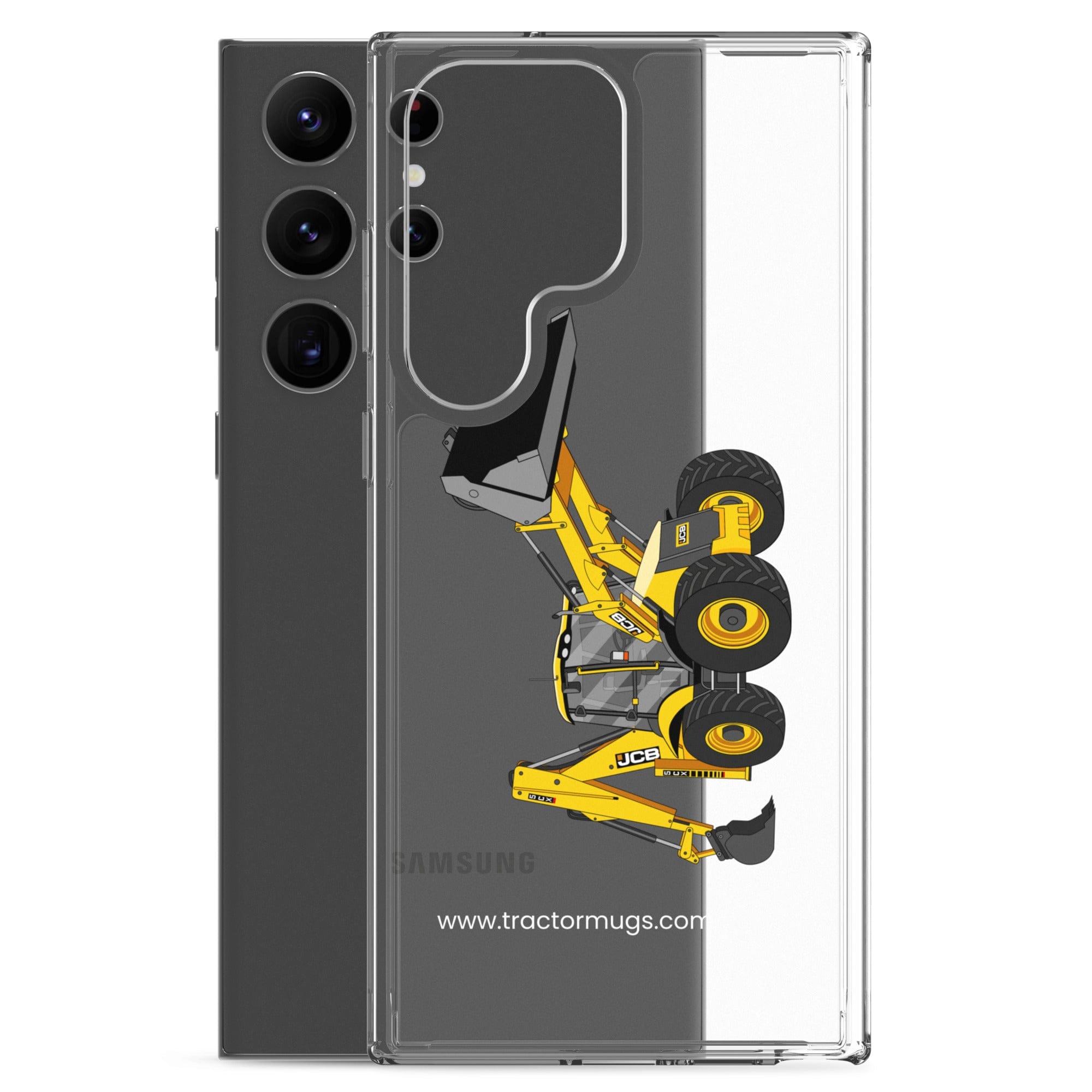The Tractor Mugs Store JCB 5CX Backhoe | Clear Case for Samsung® Quality Farmers Merch