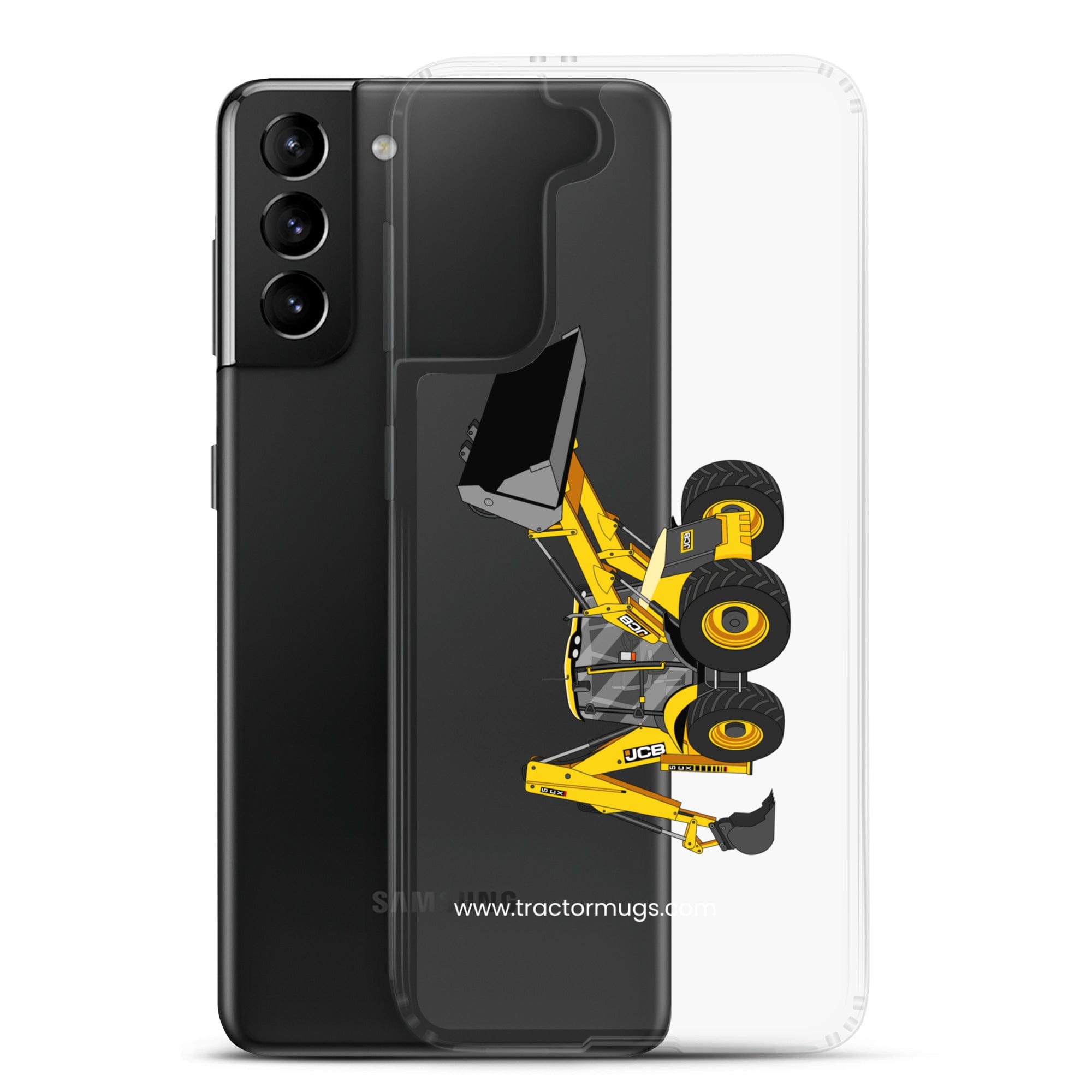 The Tractor Mugs Store JCB 5CX Backhoe | Clear Case for Samsung® Quality Farmers Merch