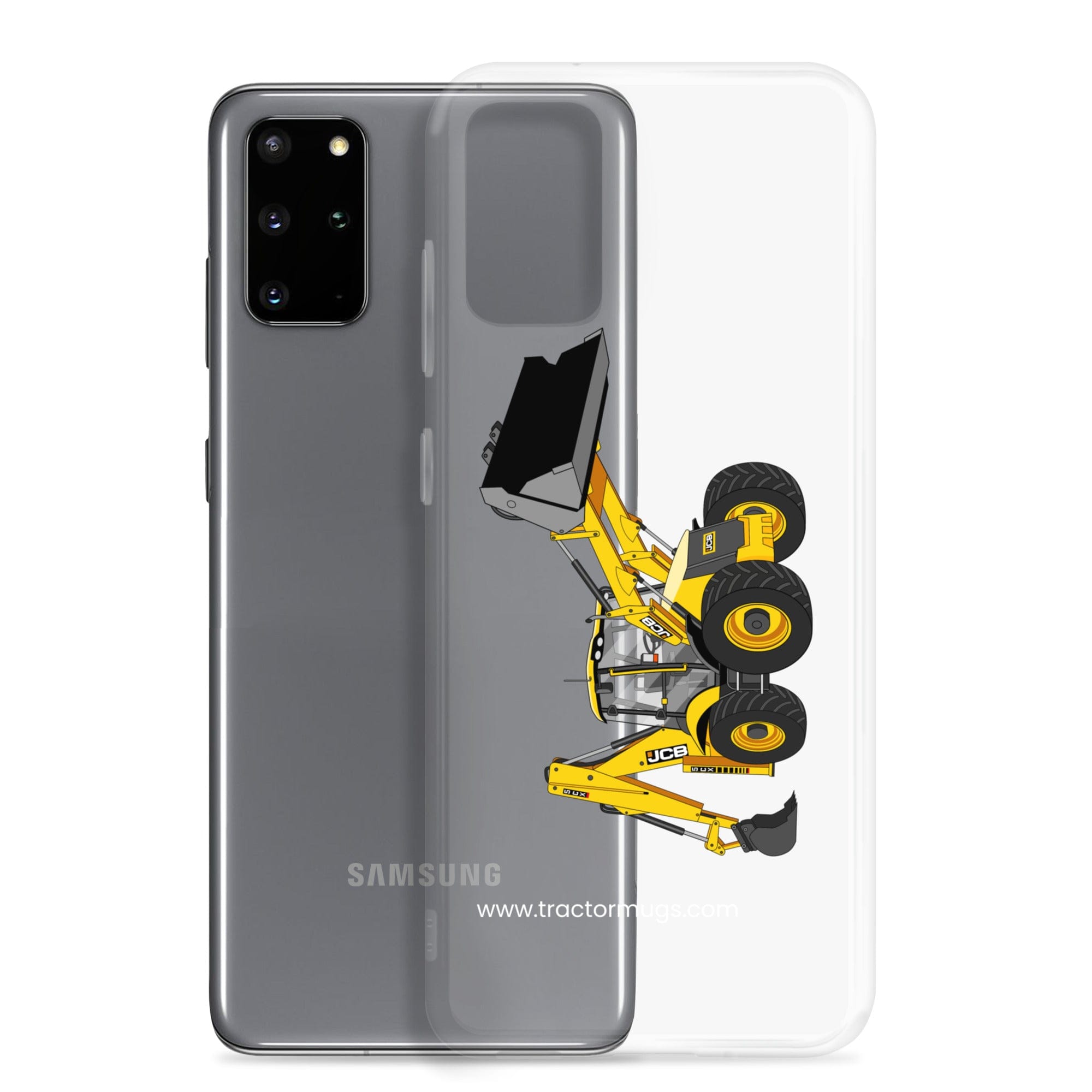 The Tractor Mugs Store JCB 5CX Backhoe | Clear Case for Samsung® Quality Farmers Merch