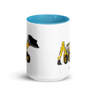 The Tractor Mugs Store JCB 5CX Backhoe | Mug with Color Inside Quality Farmers Merch