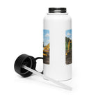 The Tractor Mugs Store JCB 814 Man | Stainless steel water bottle with a straw lid Quality Farmers Merch