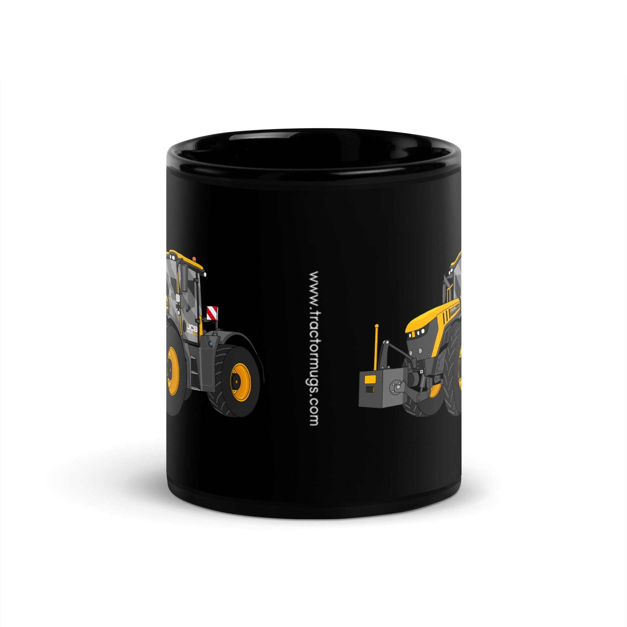 The Tractor Mugs Store JCB Fastrac 4220 Icon | Black Glossy Mug Quality Farmers Merch