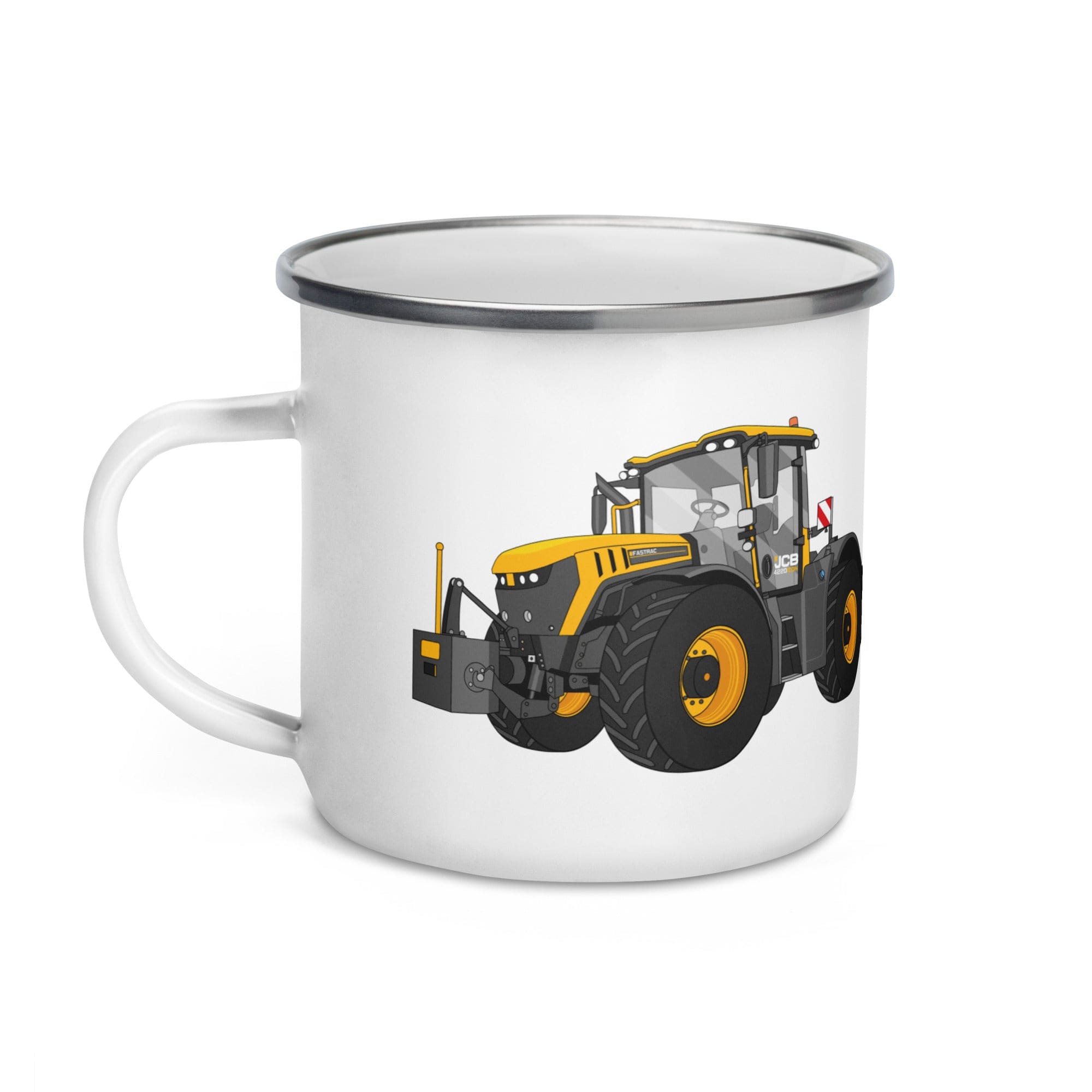 The Tractor Mugs Store JCB Fastrac 4220 Icon | Enamel Mug Quality Farmers Merch