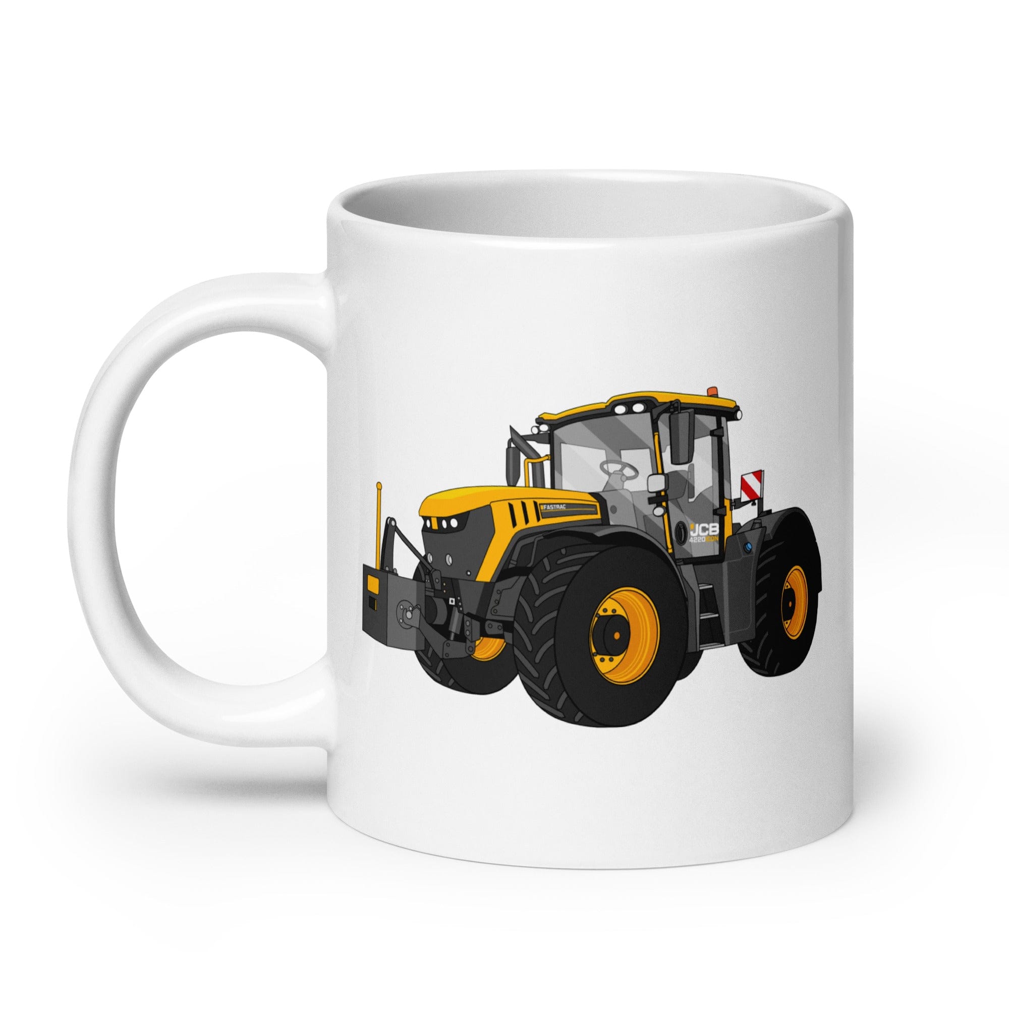 The Tractor Mugs Store JCB Fastrac 4220 Icon | White glossy mug Quality Farmers Merch