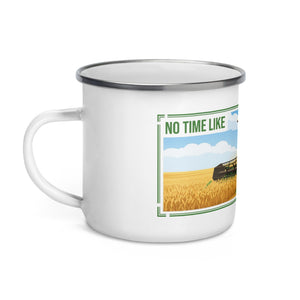 The Tractor Mugs Store John Deere 1085 NO TIME LIKE HARVEST TIME! | Enamel Mug Quality Farmers Merch