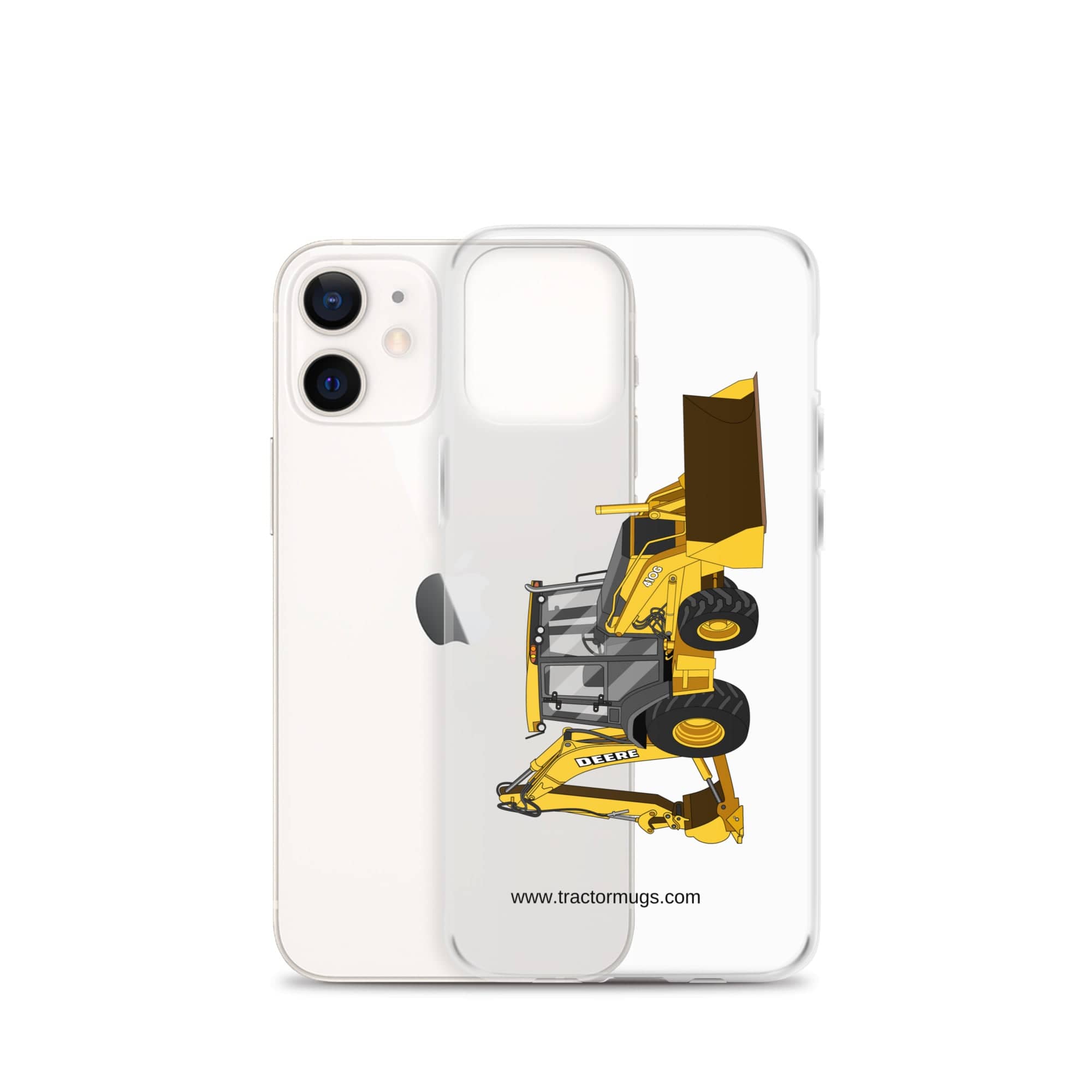 The Tractor Mugs Store John Deere 410G Backhoe | Clear Case for iPhone® Quality Farmers Merch