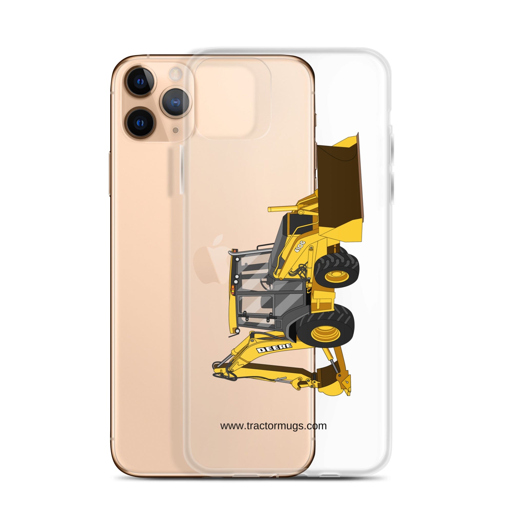 The Tractor Mugs Store John Deere 410G Backhoe | Clear Case for iPhone® Quality Farmers Merch
