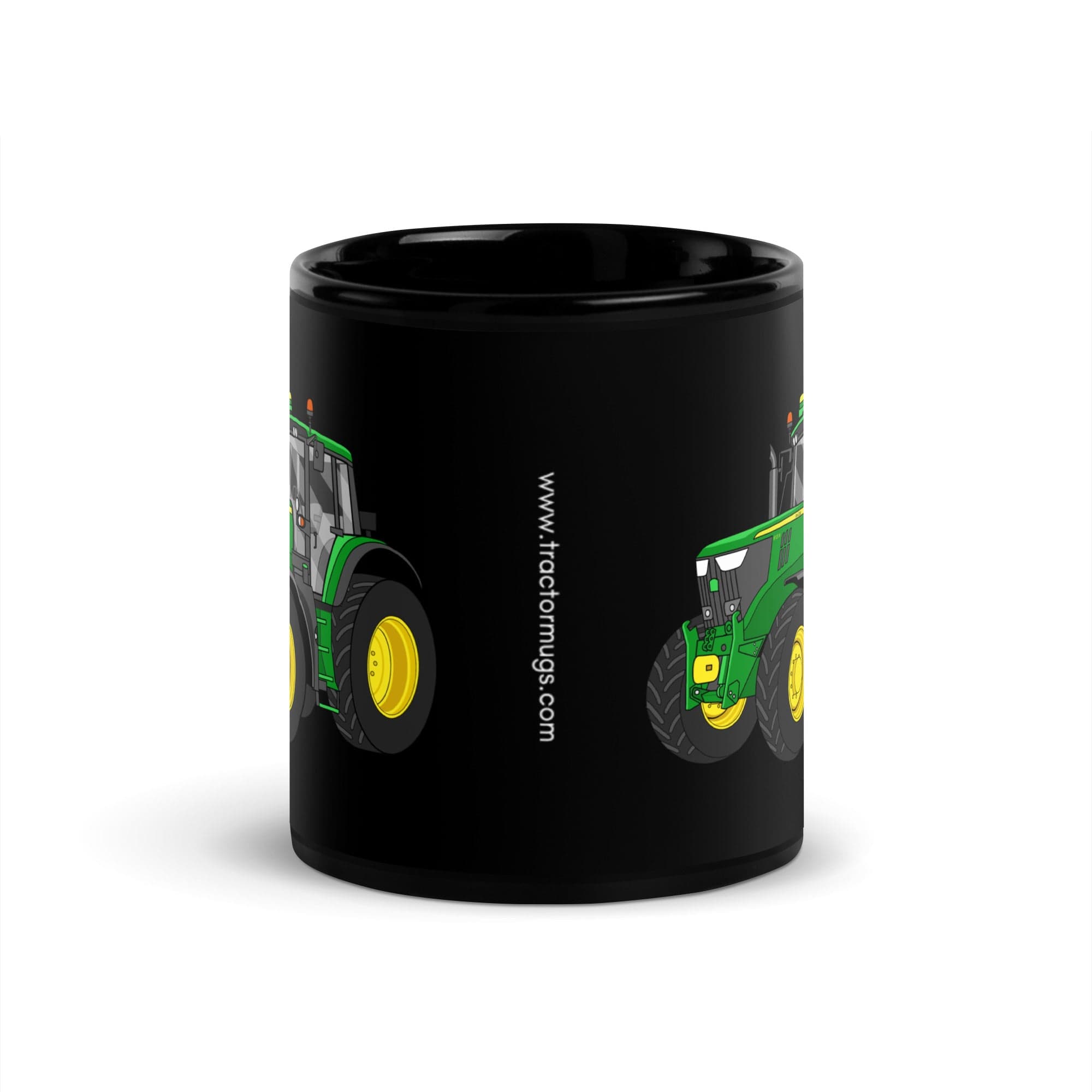 The Tractor Mugs Store John Deere 6120 M | Black Glossy Mug Quality Farmers Merch