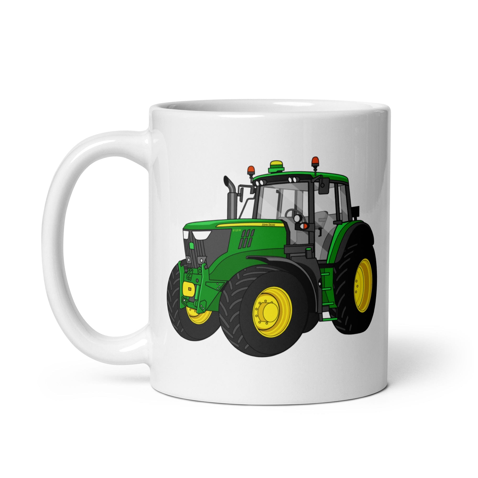 The Tractor Mugs Store John Deere 6120 M | White glossy mug Quality Farmers Merch