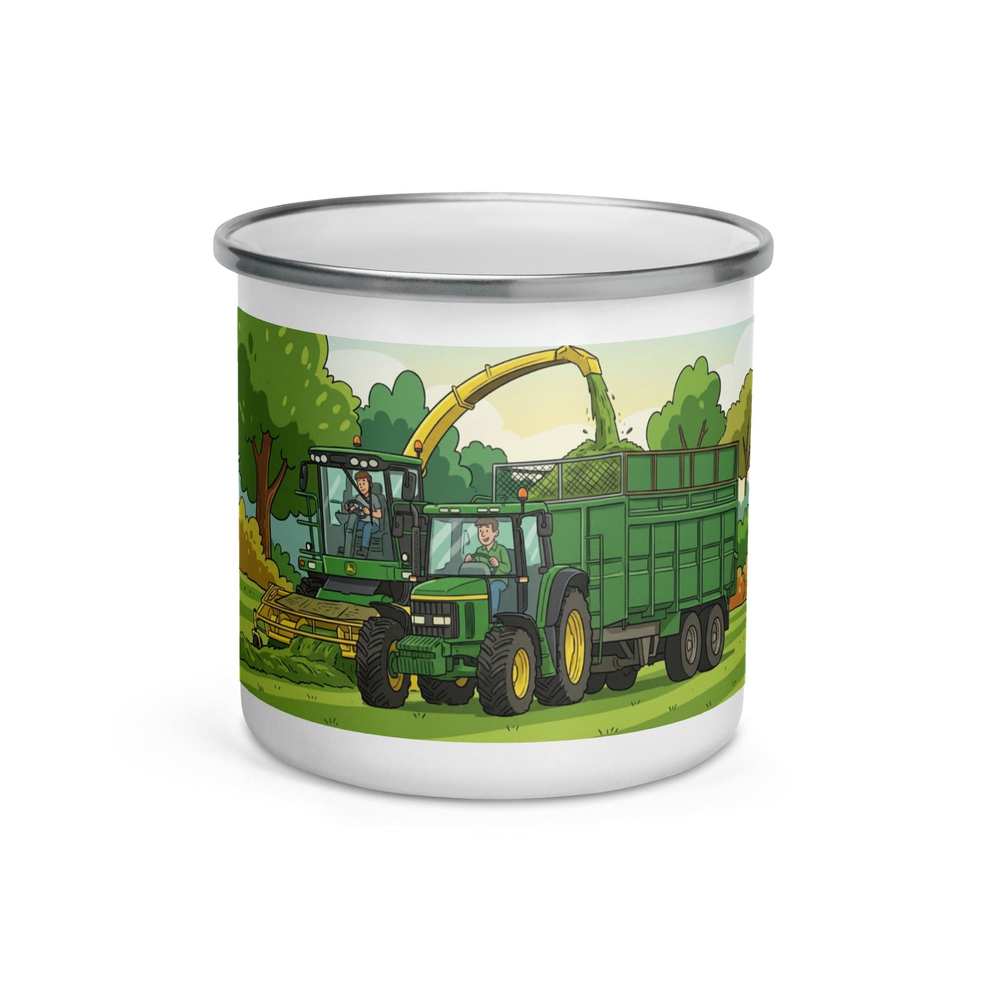 The Tractor Mugs Store John Deere 6610 Silage Man | Enamel Mug Quality Farmers Merch