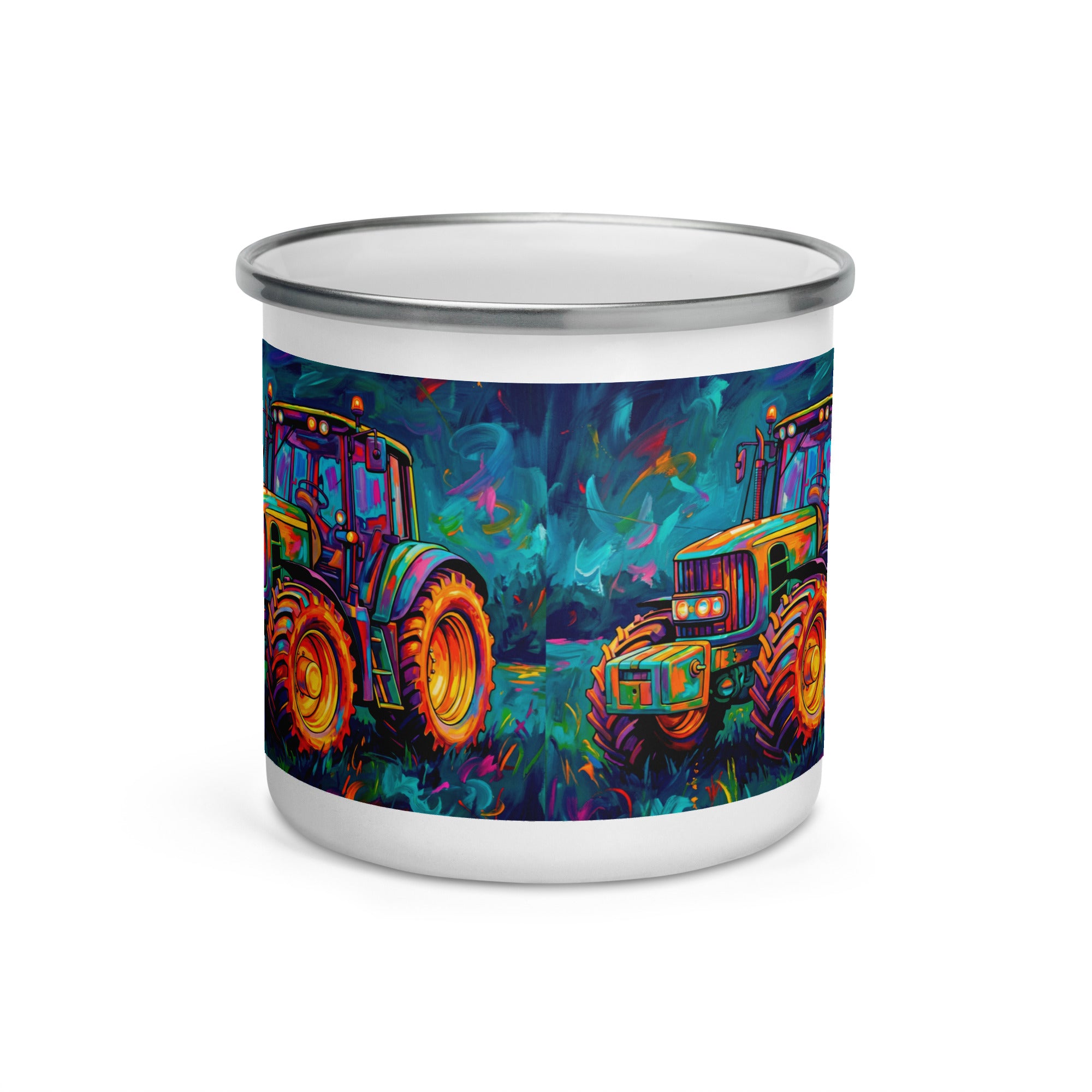 The Tractor Mugs Store John Deere 6930 | Splash Art Enamel Mug Quality Farmers Merch