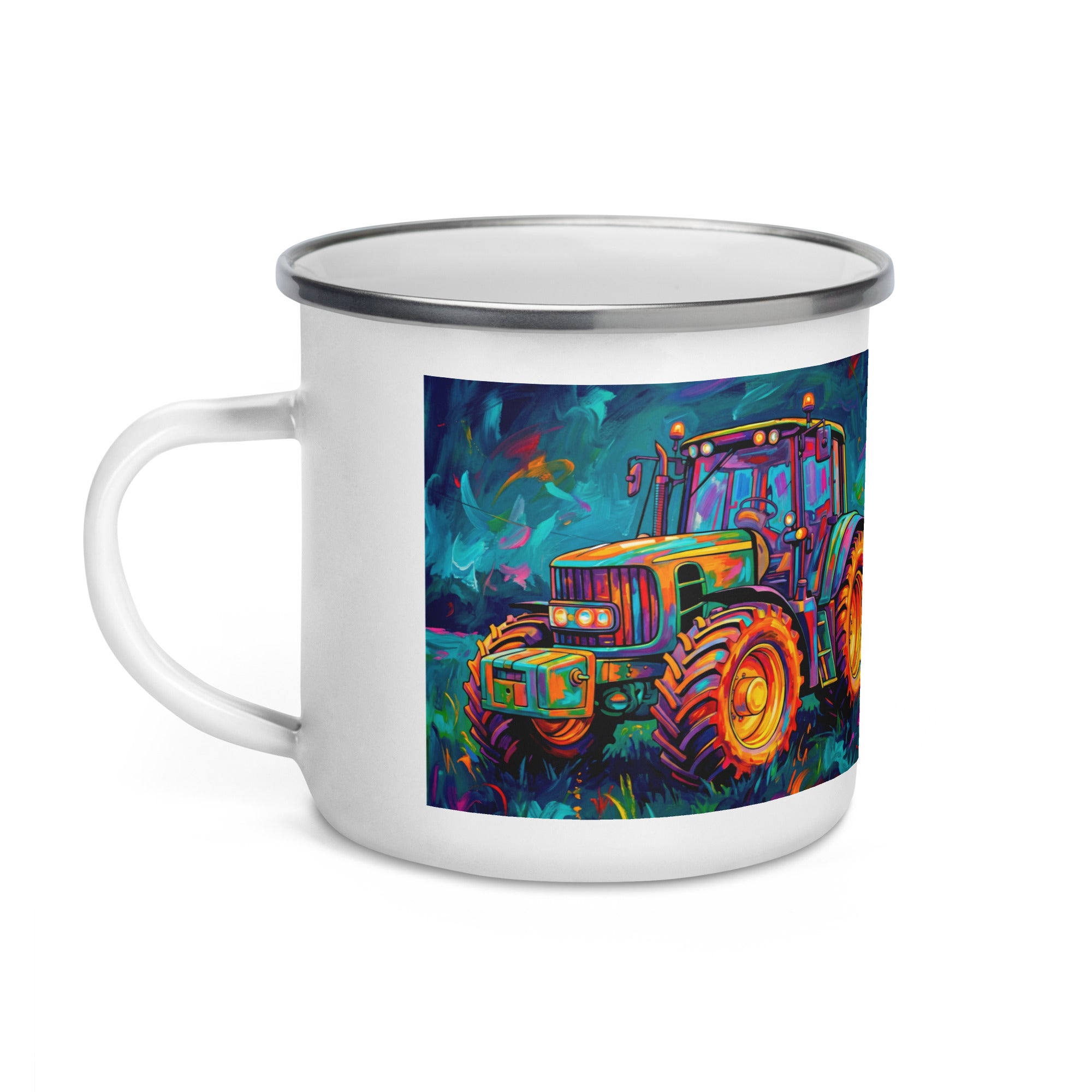 The Tractor Mugs Store John Deere 6930 | Splash Art Enamel Mug Quality Farmers Merch