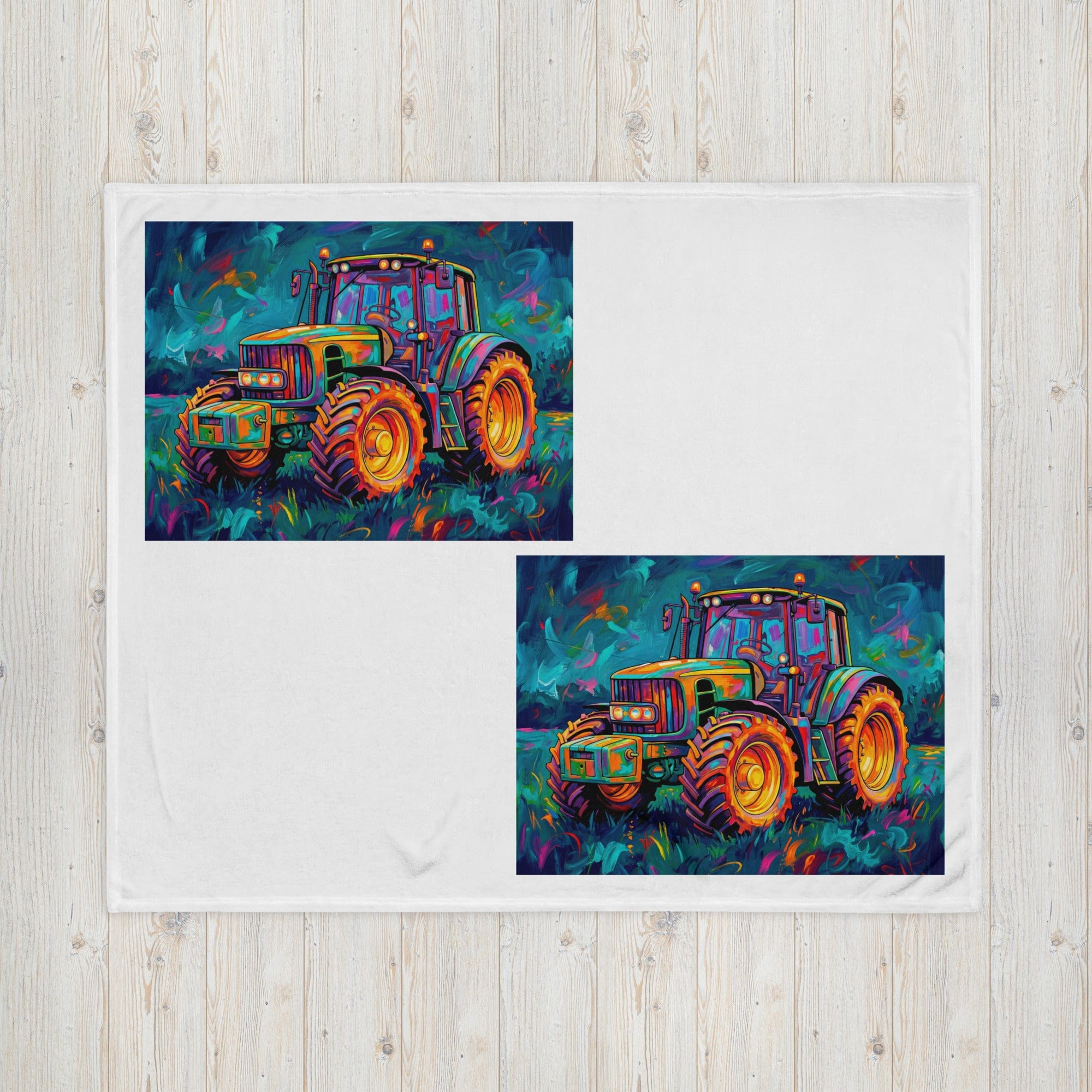 The Tractor Mugs Store John Deere 6930 | Splash Art Throw Blanket Quality Farmers Merch