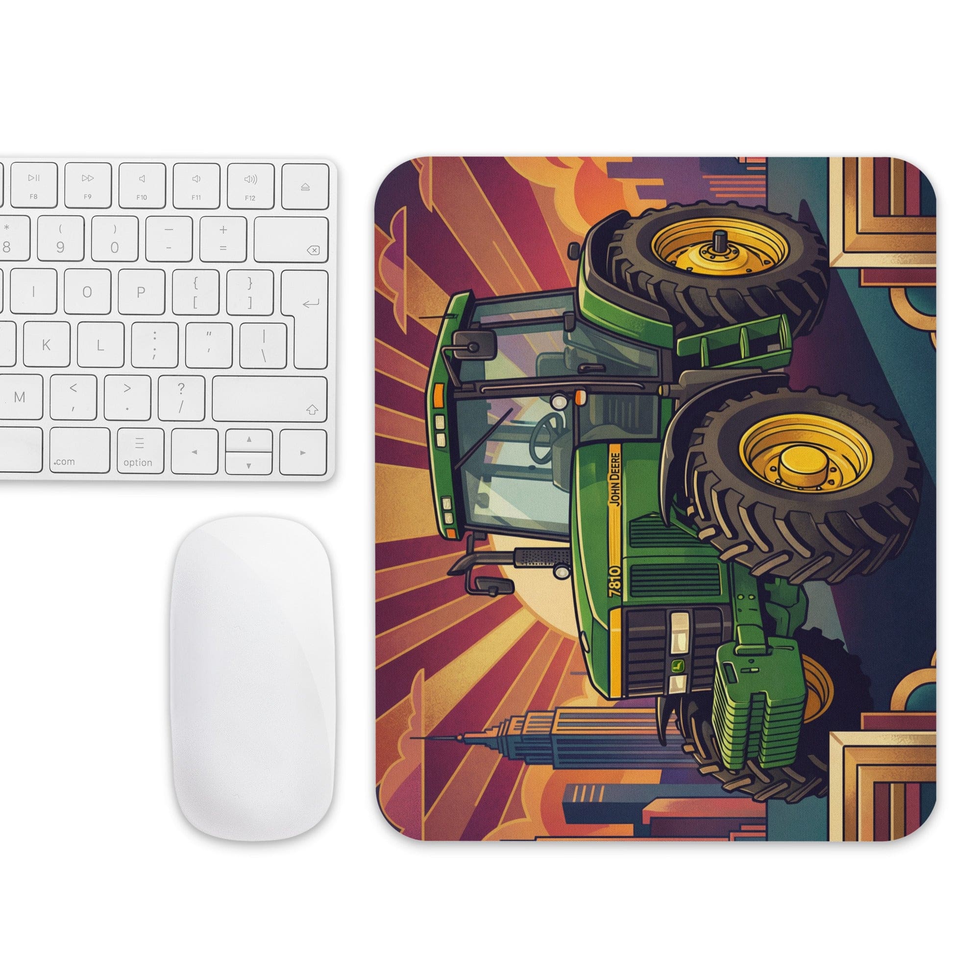 The Tractor Mugs Store John Deere 7810 | Art Deco Mouse pad Quality Farmers Merch