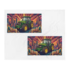 The Tractor Mugs Store John Deere 7810 | Art Deco Throw Blanket Quality Farmers Merch