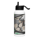 The Tractor Mugs Store John Deere 7810 Cabin | Stainless steel water bottle with a straw lid Quality Farmers Merch