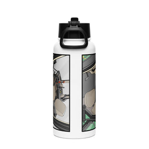 The Tractor Mugs Store John Deere 7810 Cabin | Stainless steel water bottle with a straw lid Quality Farmers Merch