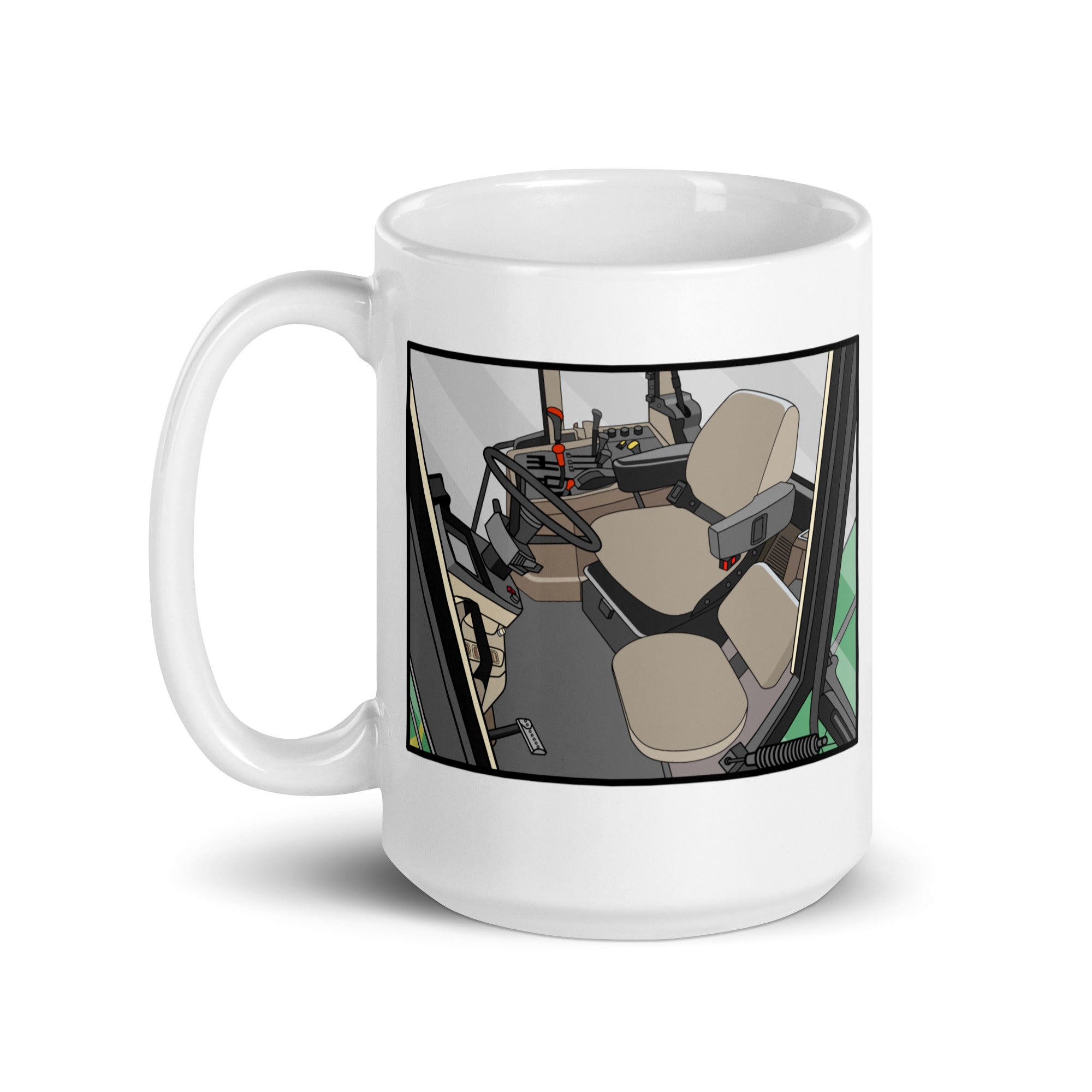 The Tractor Mugs Store John Deere 7810 Cabin | White glossy mug Quality Farmers Merch