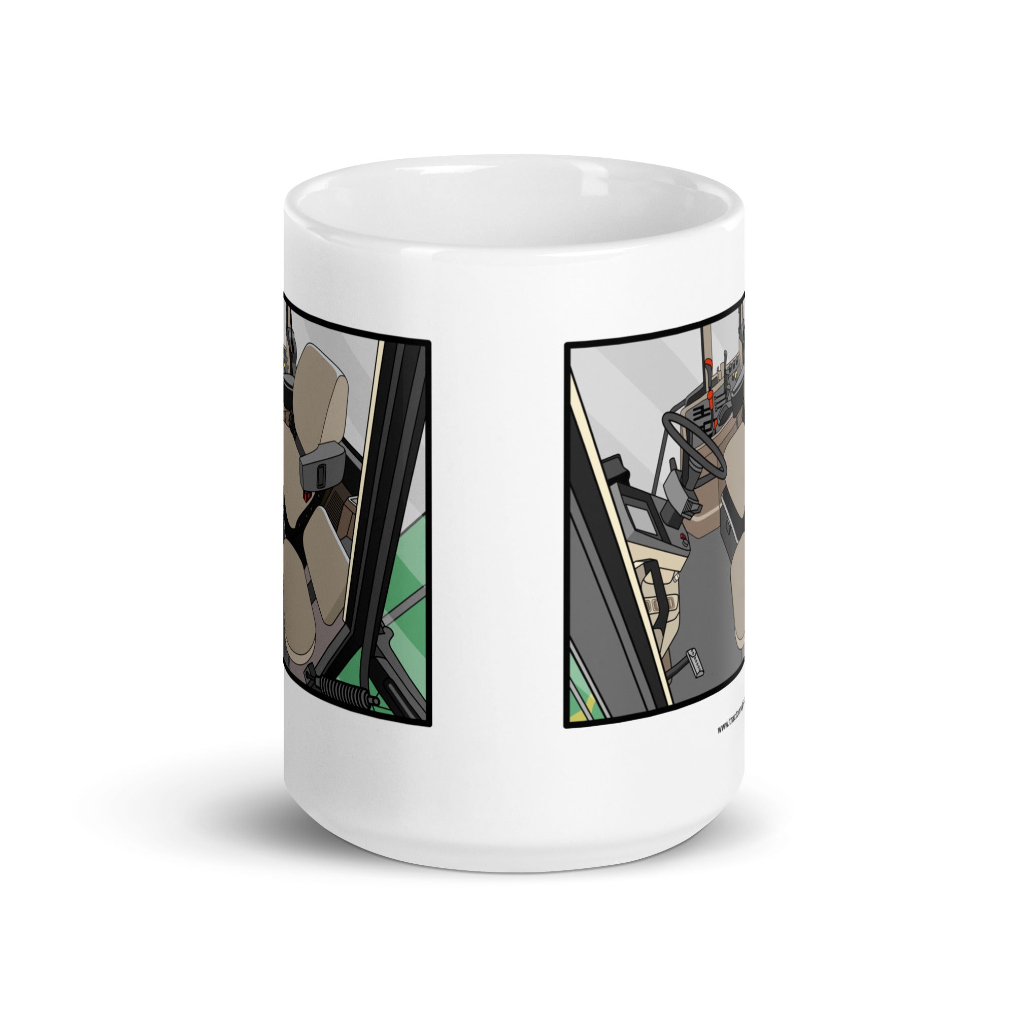 The Tractor Mugs Store John Deere 7810 Cabin | White glossy mug Quality Farmers Merch