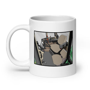 The Tractor Mugs Store John Deere 7810 Cabin | White glossy mug Quality Farmers Merch