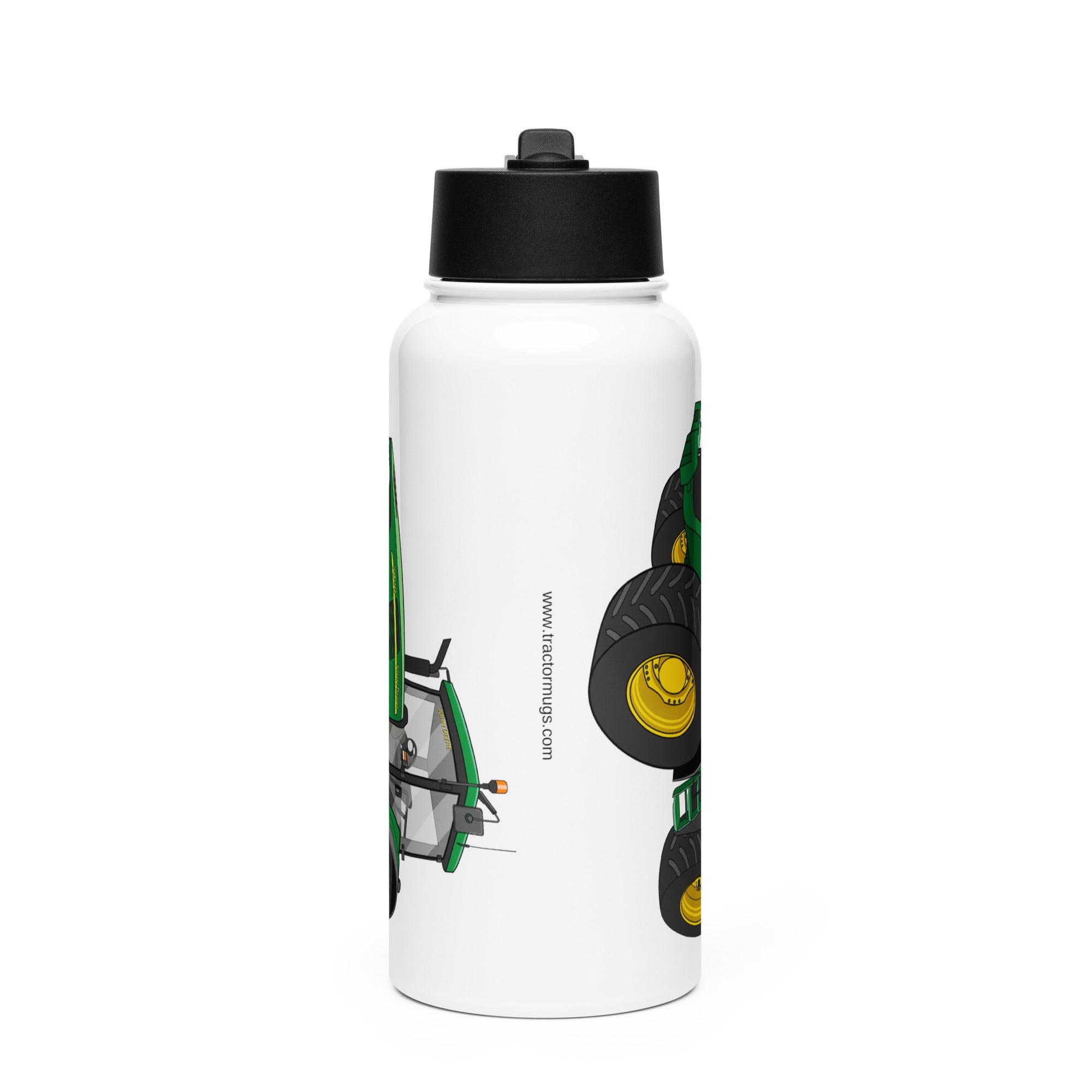 The Tractor Mugs Store John Deere 7820 | Stainless steel water bottle with a straw lid Quality Farmers Merch
