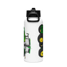 The Tractor Mugs Store John Deere 7R 350 Auto Power | Stainless steel water bottle with a straw lid Quality Farmers Merch