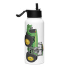 The Tractor Mugs Store John Deere 8200 | Stainless steel water bottle with a straw lid Quality Farmers Merch