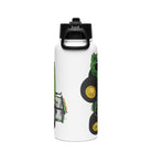 The Tractor Mugs Store John Deere 8200 | Stainless steel water bottle with a straw lid Quality Farmers Merch