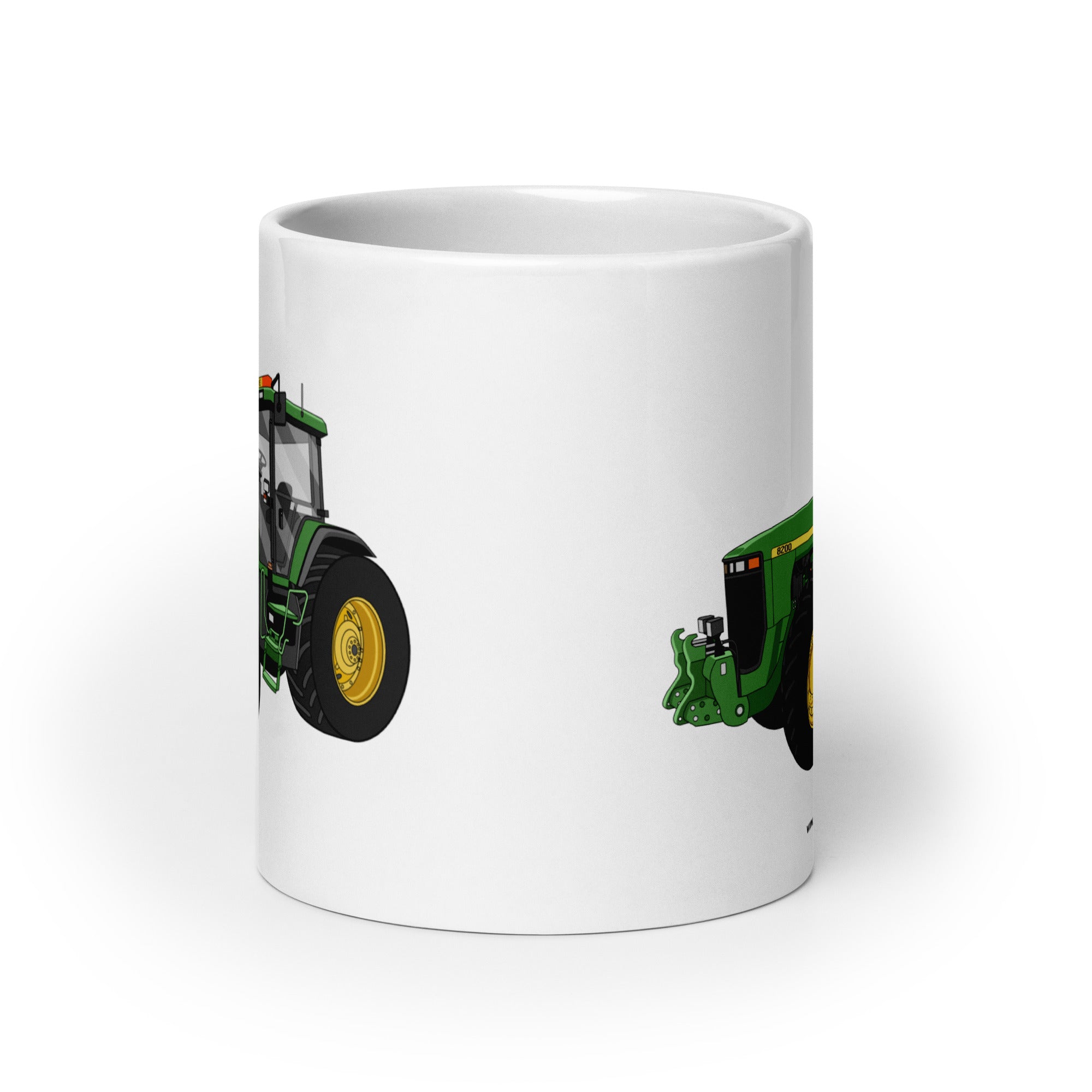 The Tractor Mugs Store John Deere 8200 | White glossy mug Quality Farmers Merch