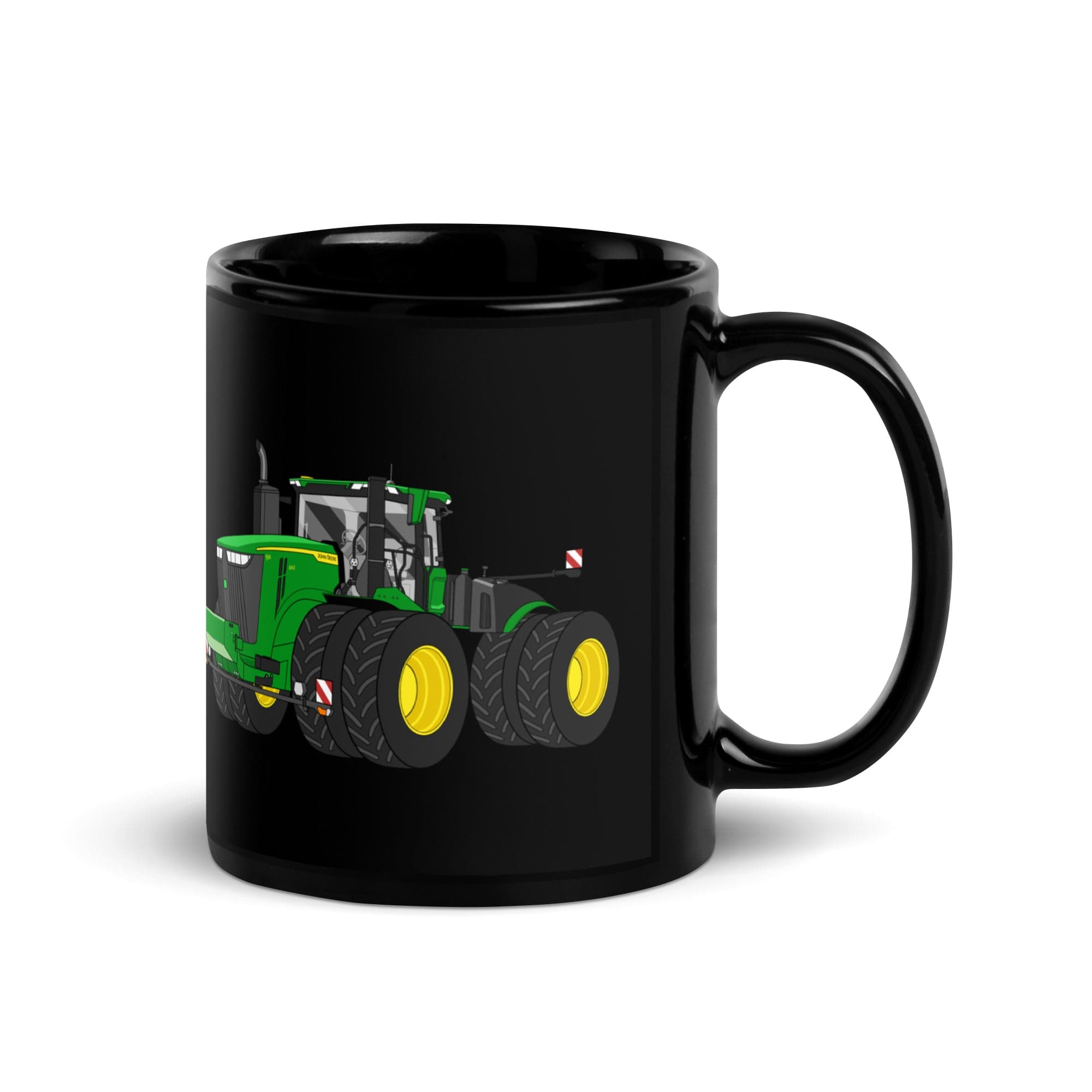 The Tractor Mugs Store John Deere 9R 640 | Black Glossy Mug Quality Farmers Merch