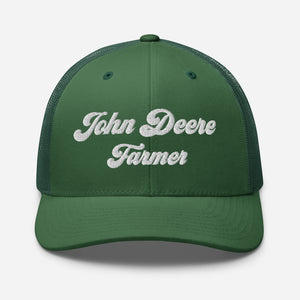 The Tractor Mugs Store John Deere Farmer | Retro 70's Trucker Cap Quality Farmers Merch