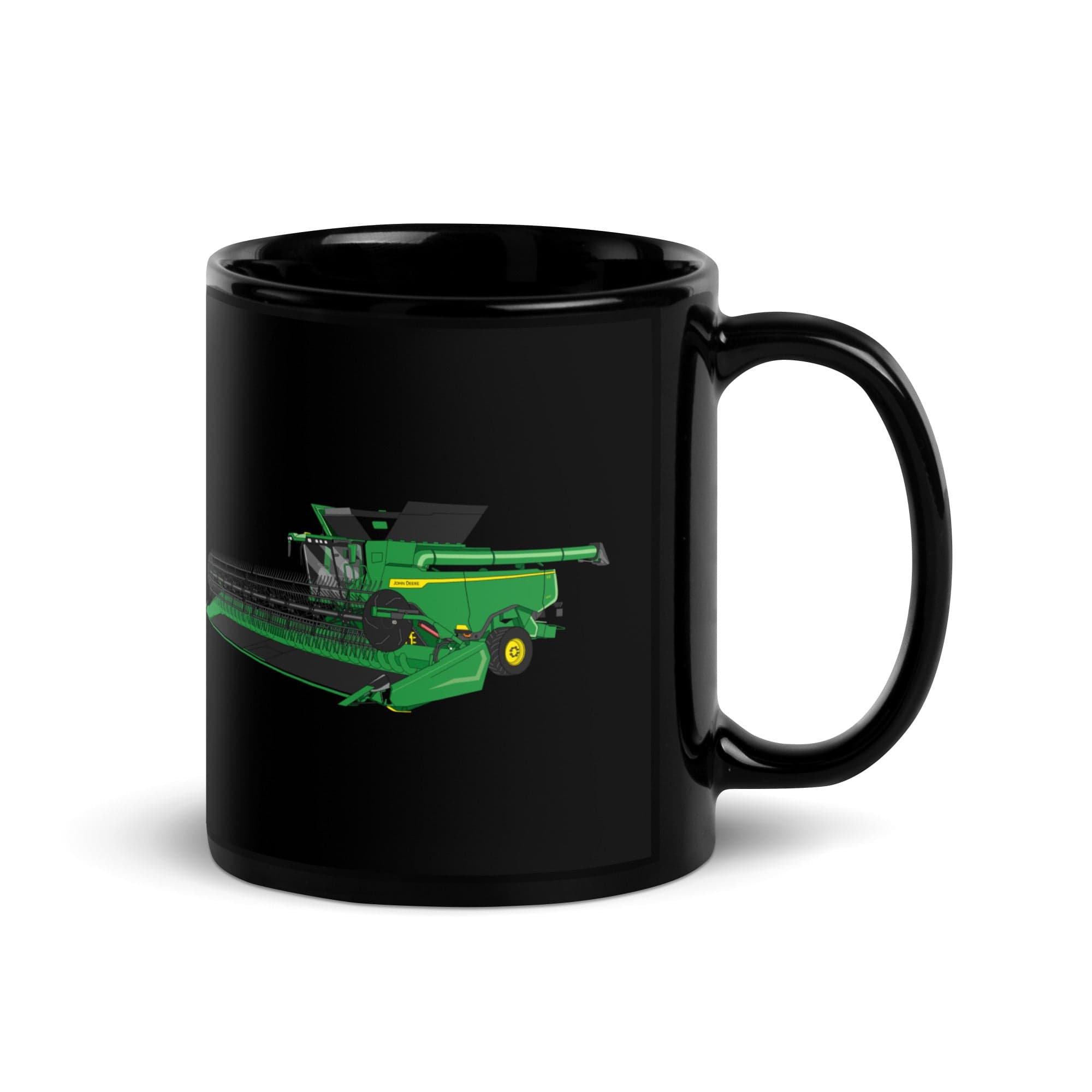 The Tractor Mugs Store John Deere X9 1100 Combine | Black Glossy Mug Quality Farmers Merch